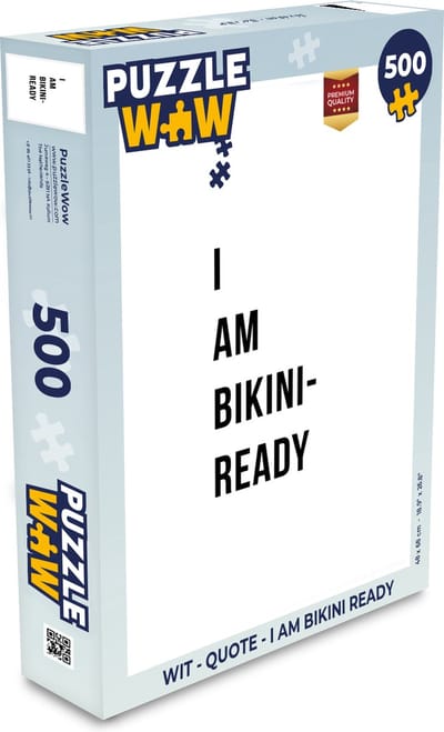 Puzzel Wit - Quote - I am bikini ready - Legpuzzel - Puzzel 500 stukjes