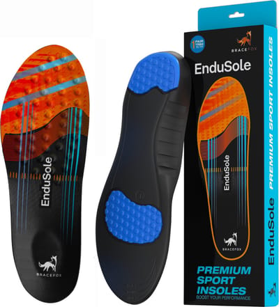 Bracefox® Sport Inlegzolen 'EnduSole' | Maat 34-37 | Inlegzolen voor Wandelen & Sports | Mannen & Vrouwen | Optimale demping | Maat 34-37