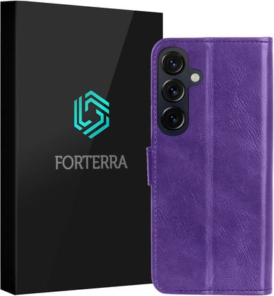 Hoesje Geschikt voor Samsung Galaxy S26 - Luxe Bookcase - Walletcase Hoes - Portemonnee - Cover - Paars