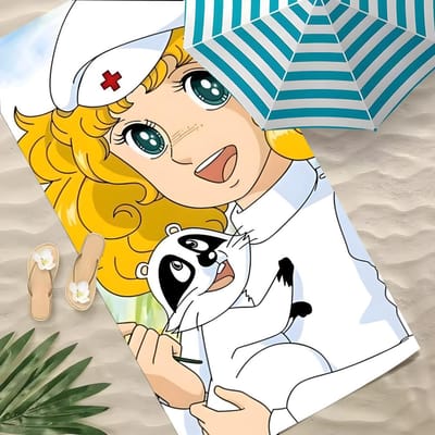 C-Candy Candy Handdoek Polyester Strandlaken Sneldrogend Zandvrij Badhanddoek Voor Zomer Zwembad Reizen Vakantie 60x35CM