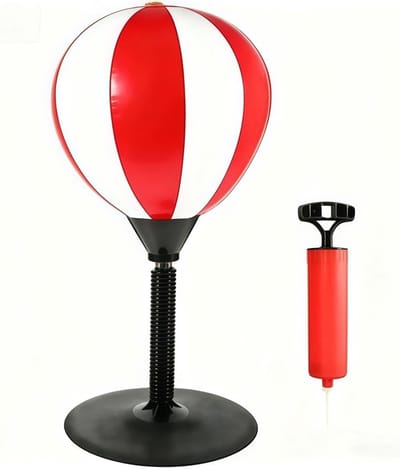 Bokszak met zuignap - Bureaubokszak desktop - Stress loslaten - Snelle terugslag - 175 cm bal - Zwart