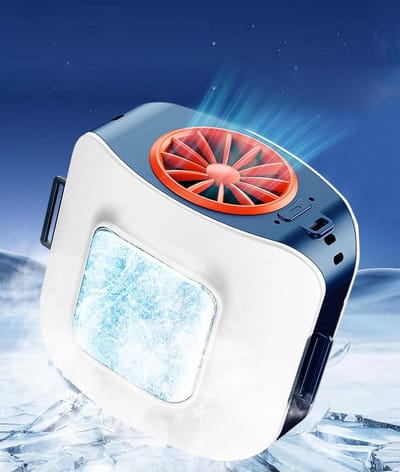 Draagbare Shirtventilator Met Koelplaat, Heup Halsventilator 10000mAh USB Oplaadbaar, Mini Draagbare Heup Airco 14000RPM