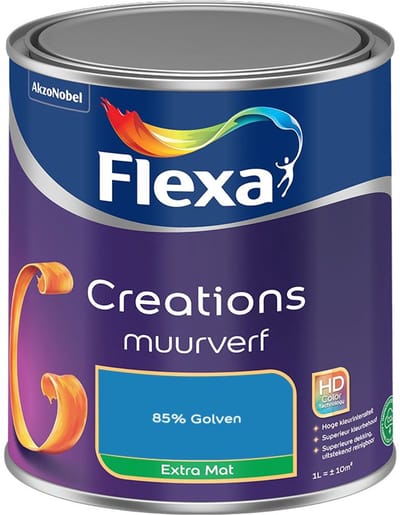 Flexa - Creations Muurverf Extra Mat - 85% Golven - Mengverf - 1 L