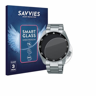 3 Stuks Savvies Screenprotector - geschikt voor Seiko 5 Sports SRPM11K1 - beschermfolie glas transparant