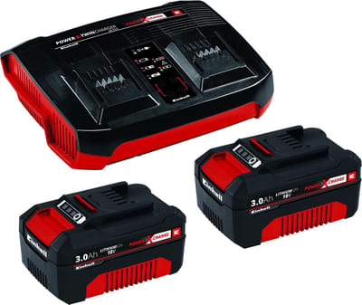Einhell Power X-Change 2x 3Ah & Twincharger Kit 4512083 Accu en acculader voor gereedschap 18 V 3 Ah Li-ion