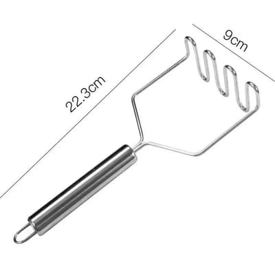 1PC Presse-purée en Acier Inoxydable Écrase-pommes de terre Coupeur Forme Vague Accessoires de Cuisine Gadget de Cuisine Outils de Cuisine gray