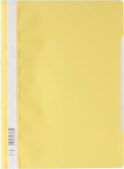 Durable snelhechtmap ft A4 geel 25 stuks
