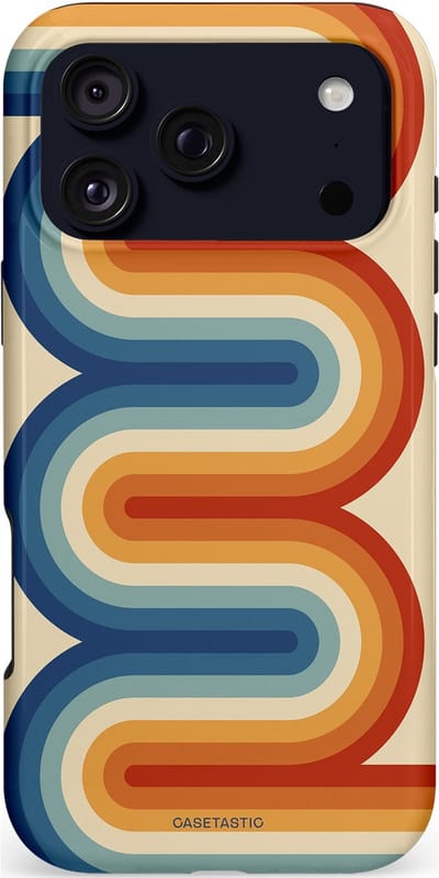 Casetastic hoesje geschikt voor Apple iPhone 17 Pro Max - MagSafe - Dubbellaagse bescherming - Vintage Boog - Fashion Case - Zand Terracotta Petrol Goud