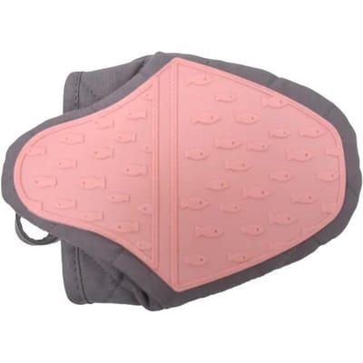 1 stuks Keuken Hete Hand Clip Ovenwant Siliconen Hoge Temperatuur Ovenwant Oven Magnetron Handheld Warme Want Clip Ovenwanten pink