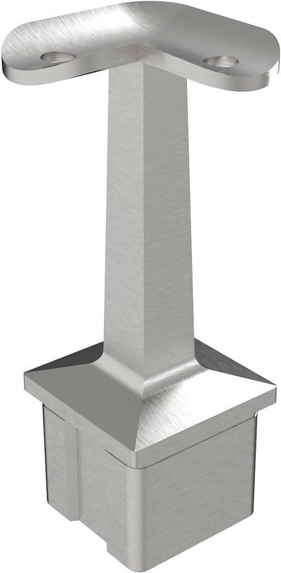 RVS Leuningsteun Vierkante Buis 40x40mm met of zonder Scharnier - Beugel voor Balustrade