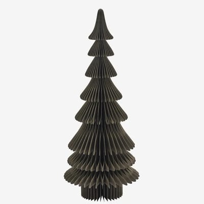 Madam Stoltz - Staande Papieren Kerstboom L - greige/grijs - 93 cm