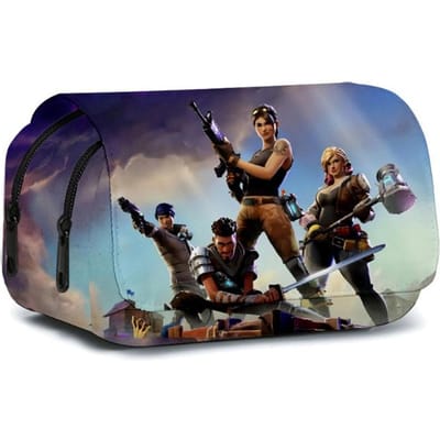 Fortnite Activiteit Randapparatuur Dubbellaagse Etui Anime Etui Basisschool plus Middelbare School Benodigdheden Student Kantoorbenodigdheden Bo 21x10x7.5cm
