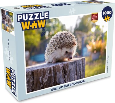 Puzzel Egel op een boomstam - Legpuzzel - Puzzel 1000 stukjes volwassenen