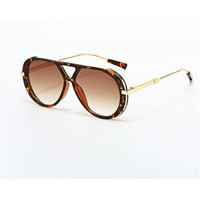 Lunettes de Soleil Métal Ovale Rétro pour Femmes Hommes Mode de Luxe Lunettes de Soleil Féminines Punk Unisexe Lunettes Stylées UV400