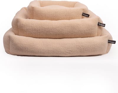 Hondenmand teddy beige - Hondenkussen - Teddy bed - Hondenbed - Honden mand - Honden bank - Hondenmanden - Honden bed - Wasbare hondenmand - Maat S