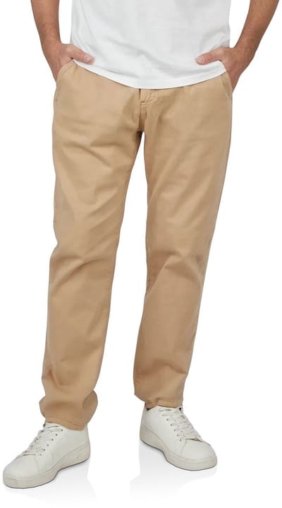 riverso Heren Chino Broek RIVFiete regular/straight Beige S Volwassenen Casual Broek met Elastische Taille