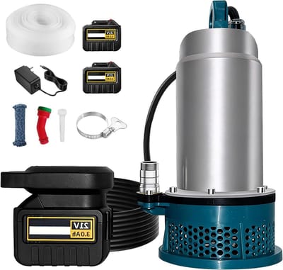 Dompelpomp - Afvalwaterpomp - Tuin en zwembad - Borstelloze motor - 4996 L/U - Zilver