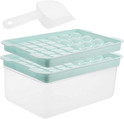 Ijsblokjesmachine Set - IJsballenmaker Ijsvorm - Drankjes Koelen - Snel Ontvormbaar - 28x16x11.5cm - Multicolor