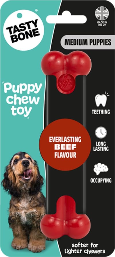 TastyBone - Medium Puppy - Beef - Hond - Kauwspeelgoed - Vegan - Kluif - Nylabone