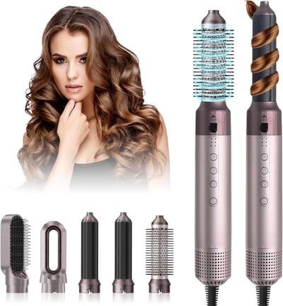 Haardroger & Air Styler - Luchtstyler Föhn - Haar Stylen - Borstelloze Motor - 1350 W - Zwart
