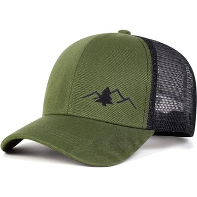 Unisex Bergbomen Borduurwerk Baseball Net Caps Lente En Zomer Buiten Verstelbaar Casual Hoeden Zonbescherming Hoed Sportpet gray