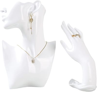Mannequin Buste Display - Sieraden Houder - Sieraden Presenteren - Stevige Hars Constructie - 2 stuks - Niet gespecificeerd