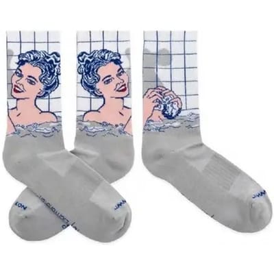 Jimmy Lion unisex sokken athletic girl in bath blauw (Roy Lichtenstein)