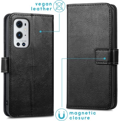 imoshion Hoesje - Geschikt voor OnePlus 9 Pro - Luxe Bookcase - Zwart