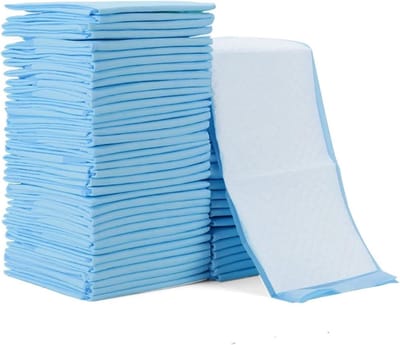 Baby Verschoningsmatten - Wegwerp Pads - Hygiënisch Verschoont - Hoge Absorptie - 100 Stuks - Blauw
