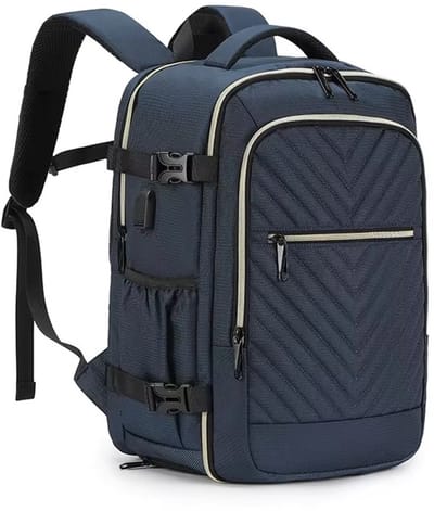 Sjtoer® Rugzak Laptoprugzak - Schooltas - Blauwe Waterdichte Rugzak Inclusief Usb Oplaadstation - Reistas - vliegtuigtas - handbagage vliegtuig - Laptop tas 17.3 inch voor dames en heren - schooltas - 36L - Feestdagen - Sinterklaas - Kerst - Cadeau