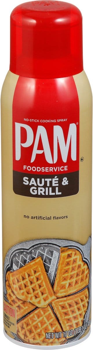 Pam Spray Saute & Grill - kook en bakspray voor roerbakken en grillen - 482 gram