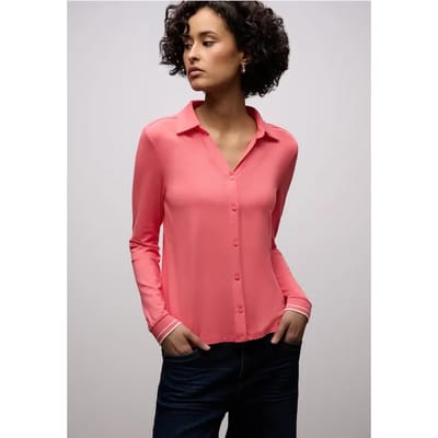 Shirt met een blouse-look