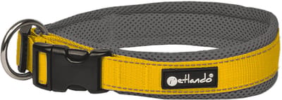 Petlando Hondenhalsband Outdoor Oker&Grijs - Klikhalsband - S 40-45x2.5 Cm