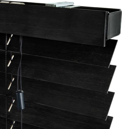 Dutchblinds® Bamboe Jaloezieën - 50mm - Zwart - 40 x 175 cm - Breedtematen van 40 t/m 300 cm
