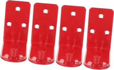 Brandblusser Muurhaak - Metalen Beugel - Veiligheid Borging - Robuust Ontwerp - 4 Stuks - Rood