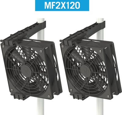 Secret Jardin Monkey Fan 2x MF120 24V 1.5W - Verbeter de luchtcirculatie in je Kweektent met compacte en efficiënte clip-on fans