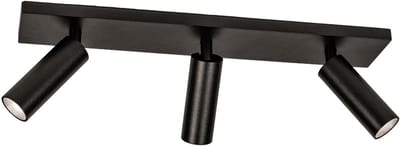 Lumidora Opbouwspot 75481 - FELICIA - 3 Lichts - GU10 - Zwart - Aluminium - Badkamerlamp - IP21