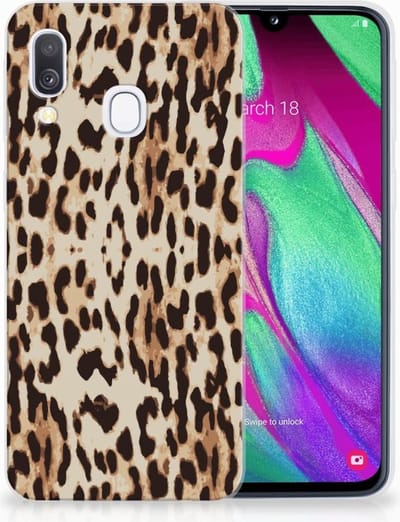 Samsung Galaxy A40 TPU Hoesje Leopard