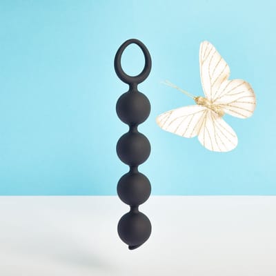 EIS, Deluxe anale ketting "Kugelkönig", gemaakt van siliconen, voor haar en hem, Ø 20 mm, 15 cm lengte