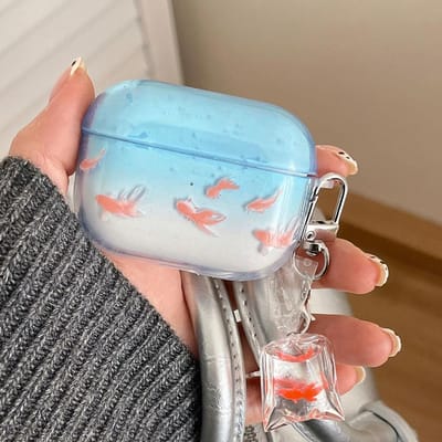 Schattige en sierlijke koi gradiënt oortelefoonhoes voor airpods 2 3 4 TPU zachte beschermhoes voor airpods pro 2 2e oplaadcase for AirPods Pro 2