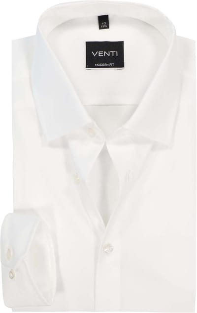 VENTI modern fit overhemd - mouwlengte 72 - beige - Strijkvrij - Boordmaat: 39 (EU maat: M)