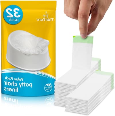 Wegwerp Potjes Inzetstukken - Potjes Zakjes - Zindelijkheidstraining Kind - Lekvrije Voering - 32 Stuks - Wit