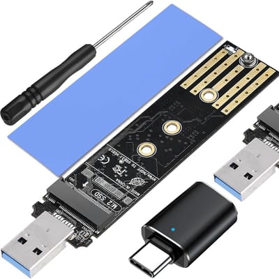 Allecto - M.2 naar USB Adapter - NVMe SSD converter - 10Gbps snelheidsverbinding - Geschikt voor 2230/2242/2260/2280 - PCI-E interface - Ideaal voo...