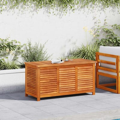 vidaXL - Tuinbox - met - jaloezieën - 113x50x56 - cm - massief - acaciahout