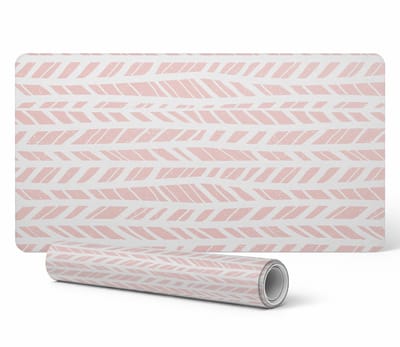Bureauonderlegger met pastelkleurige bladeren voor muis, toetsenbord en laptop, 90x45 cm