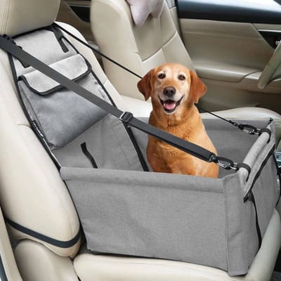 Honden Autostoel - Reisstoel Hond - Veilig Reizen - Verstevigde Zijkanten - 45x45x24 cm - Zwart