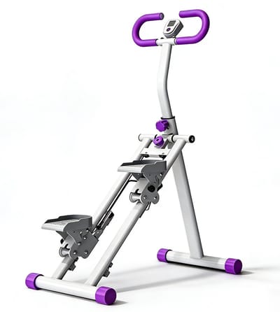 BlockFit® Stepper - Home Gym Stair Stepper - Sport Apparatuur voor Thuis - Fitness Stepapparaat - Inklapbaar - LCD Display - Hoogte Verstelbaar - Antislip - Paars