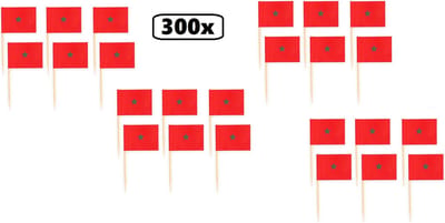 300x Cocktailprikker Marokko - landen festival party fun winterfeest thema feest cocktail prikker