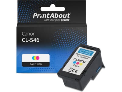 PrintAbout huismerk Inktcartridge CL-546 3-kleuren Geschikt voor Canon