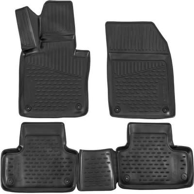 Tapis De Sol En Caoutchouc 3D Exclusive - J&J AUTOMOTIVE - Volvo XC60 - Noir - Sur Mesure - Antidérapant noir
